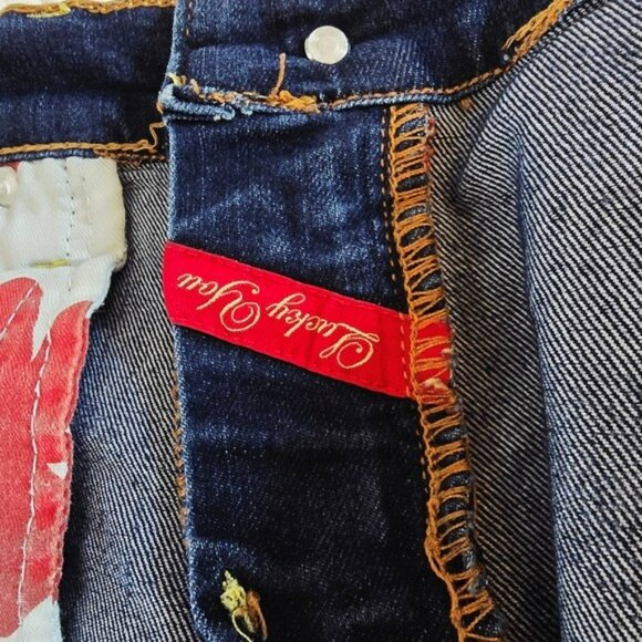 Lucky Brand Women's Skinny Jeans Size 10 30 Dark Blue Denim Lightweight Casual - Picture 12 of 14